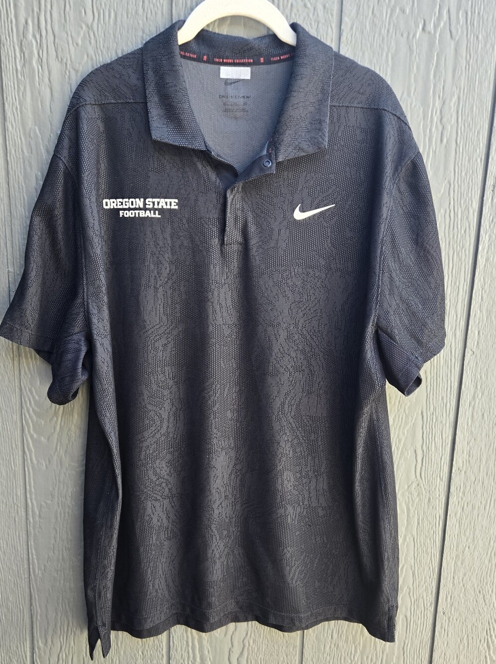 Nike Oregon State University Beavers Football Golf Polo - Tiger Woods Collection